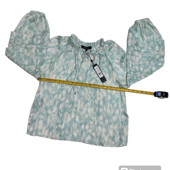 BCBGMAXAZRIA Printed Long‎ Sleeve Blouse SIZE MEDIUM - Picture 5 of 16